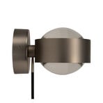 Wandlamp Puk Wall Mini Plus, mat nikkel, glas, draaibaar