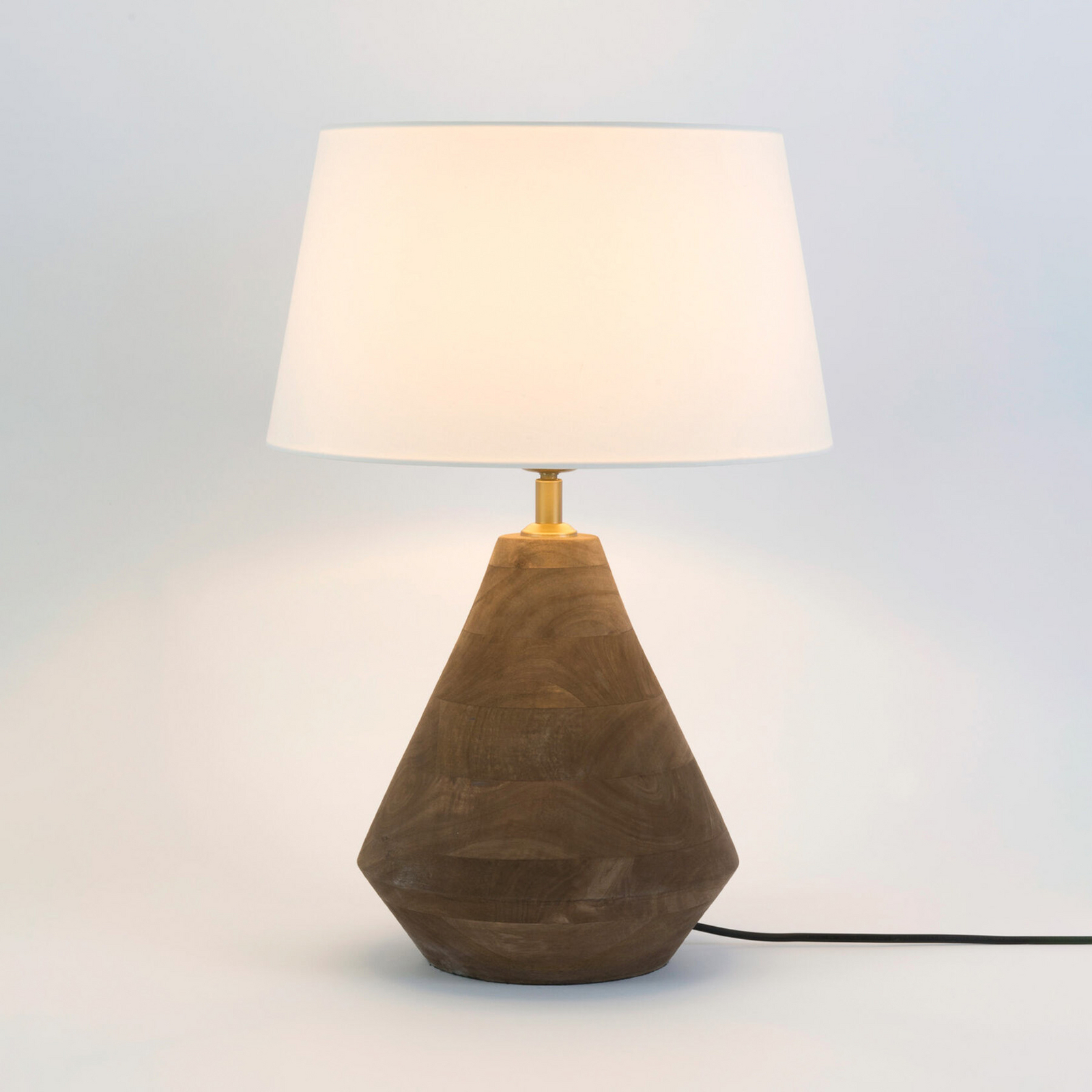 Bordlampe CAPANNE, natur/écru, høyde 37 cm, mangotre, E27