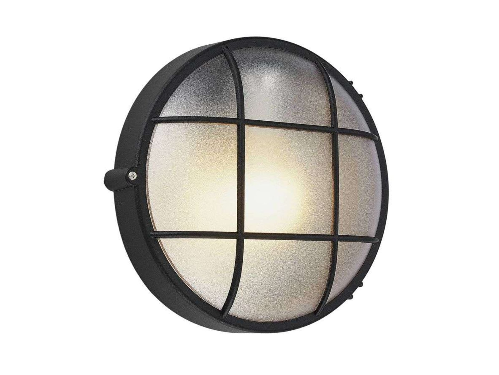 Alisha Round Outdoor Wall Lamp Black - Lindby