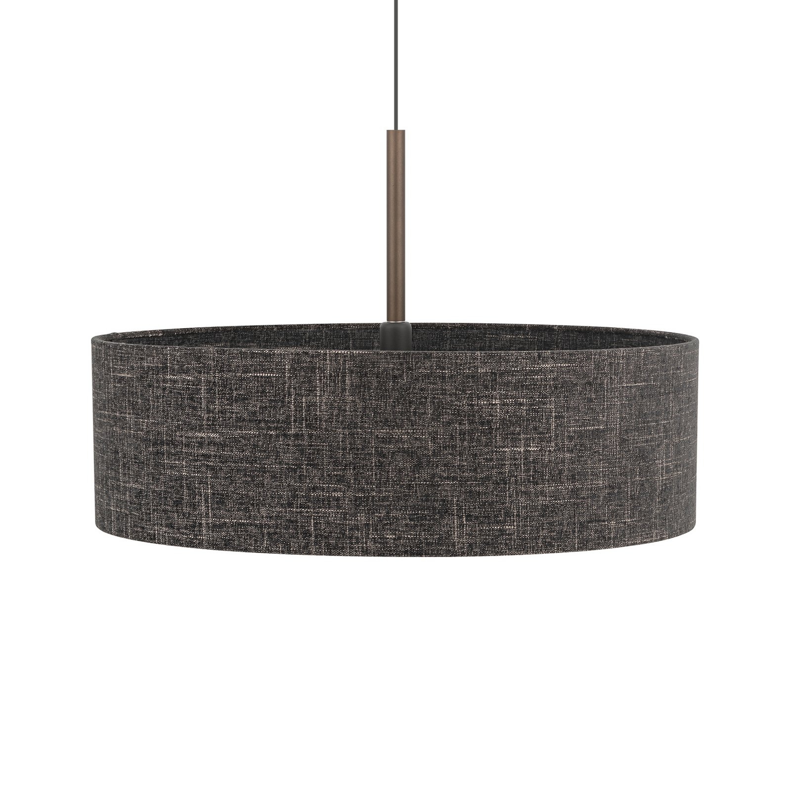 Suspension Amarela L, noir mélangé, textile, E27 Suspension Amarela L, noir mélangé, textile, E27