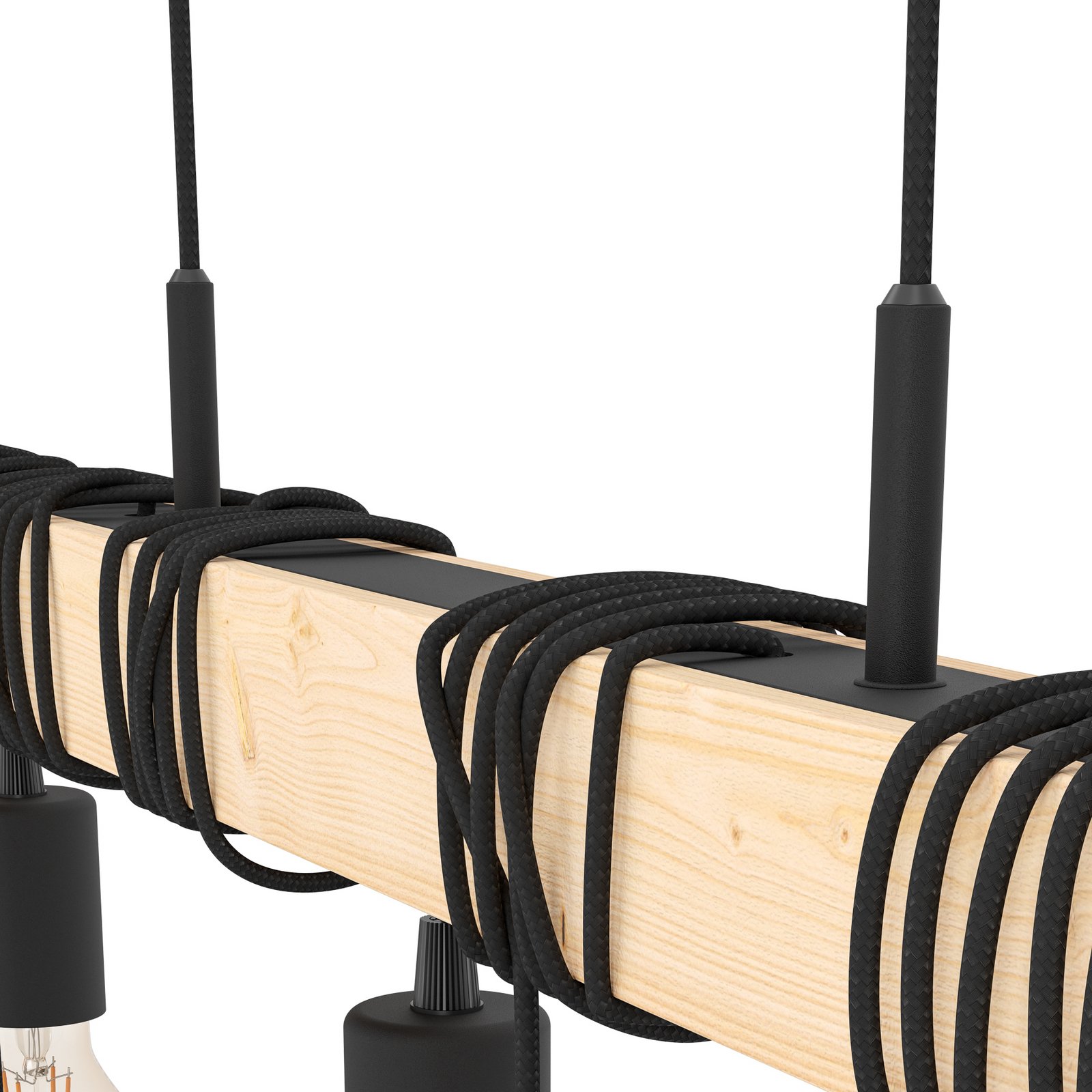 Pendellampe Townshend mit Holz, sechsflammig Pendellampe Townshend mit Holz, sechsflammig