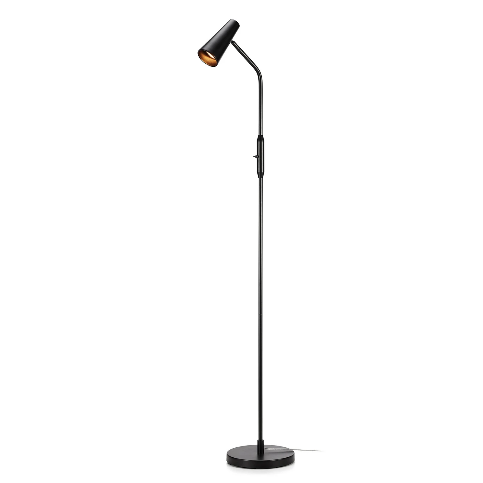 Stojacia lampa Crest čierna pohyblivé tienidlo
