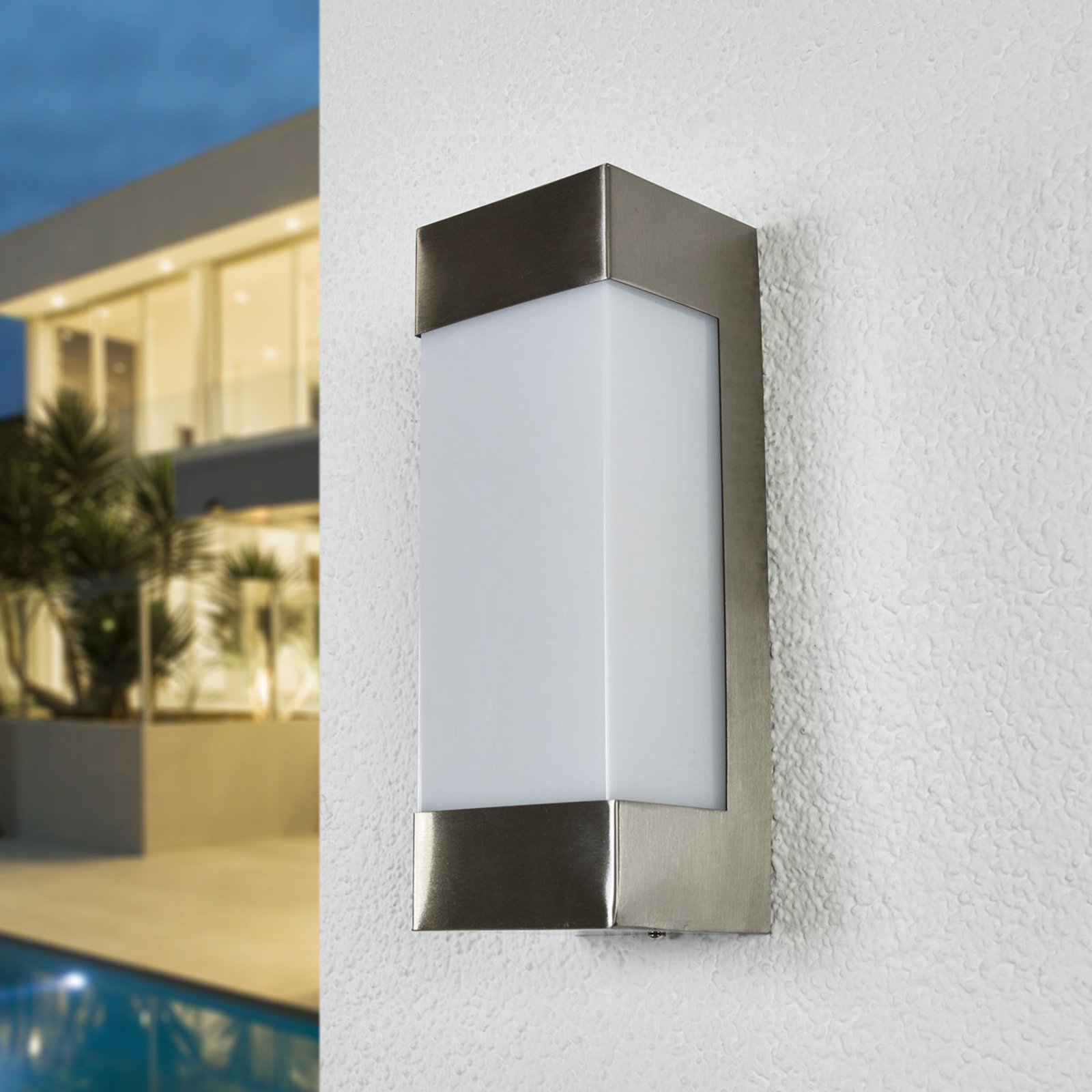 Severina LED Outdoor Wall Lamp Stainless Steel/White - Lindby