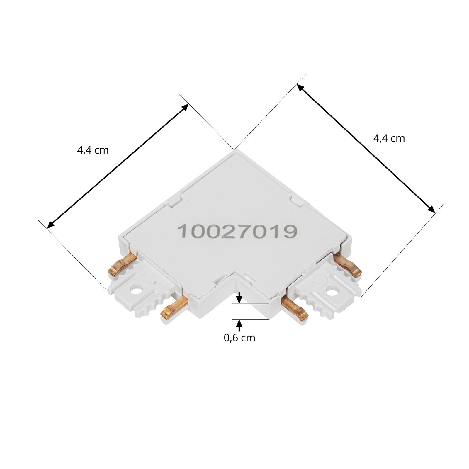 Lindby L-Verbinder Lumaro, 90°, weiß, eckig, 2er-Set