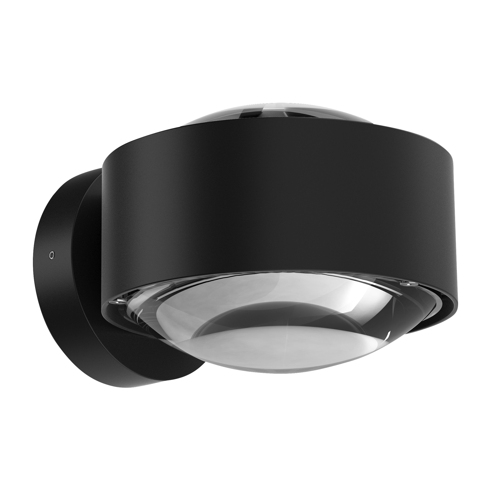 Puk Maxx Wall, LED, lenti trasparenti, nero opaco