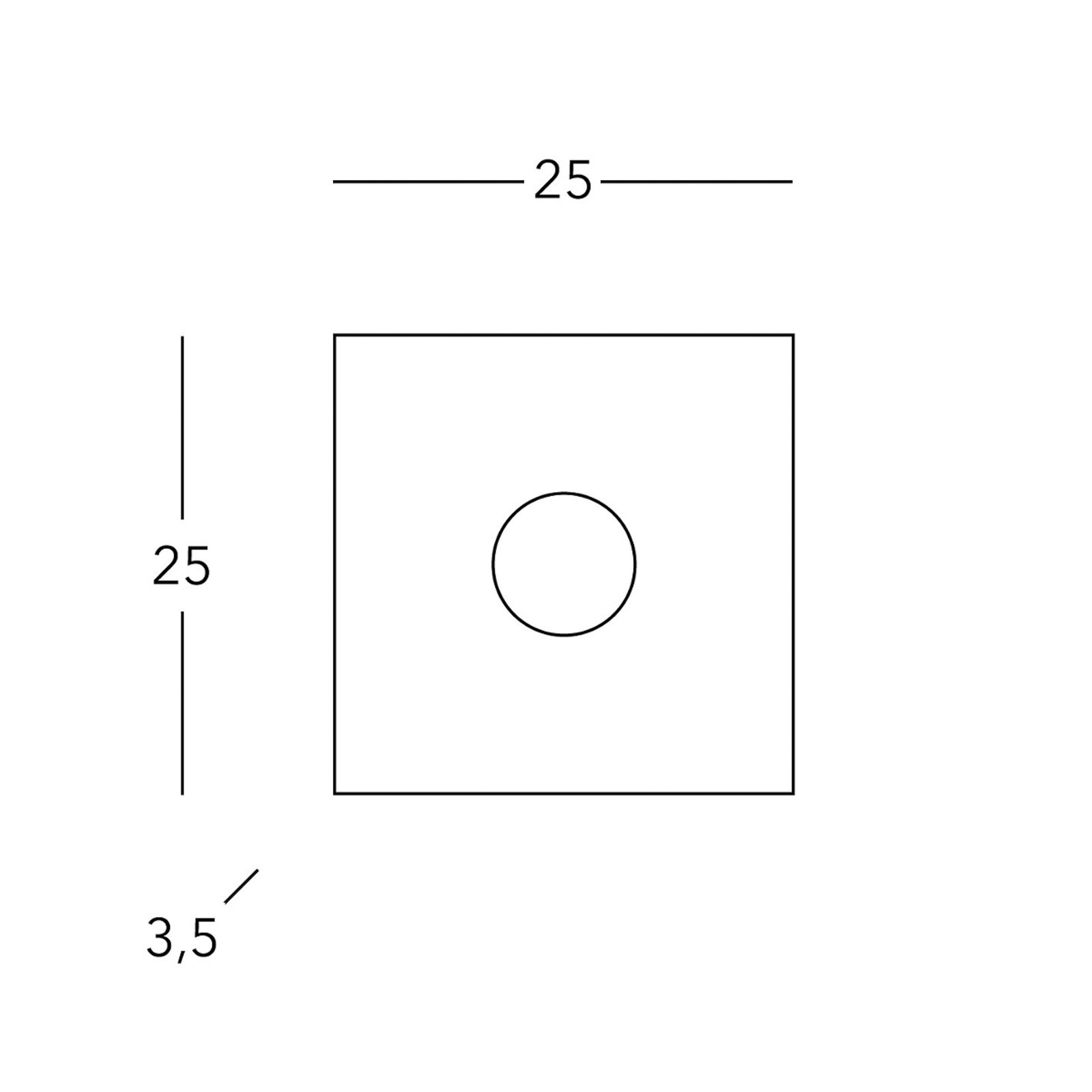 Kolarz Plafoniera quadrata, bianco, lunghezza 25 cm, metallo