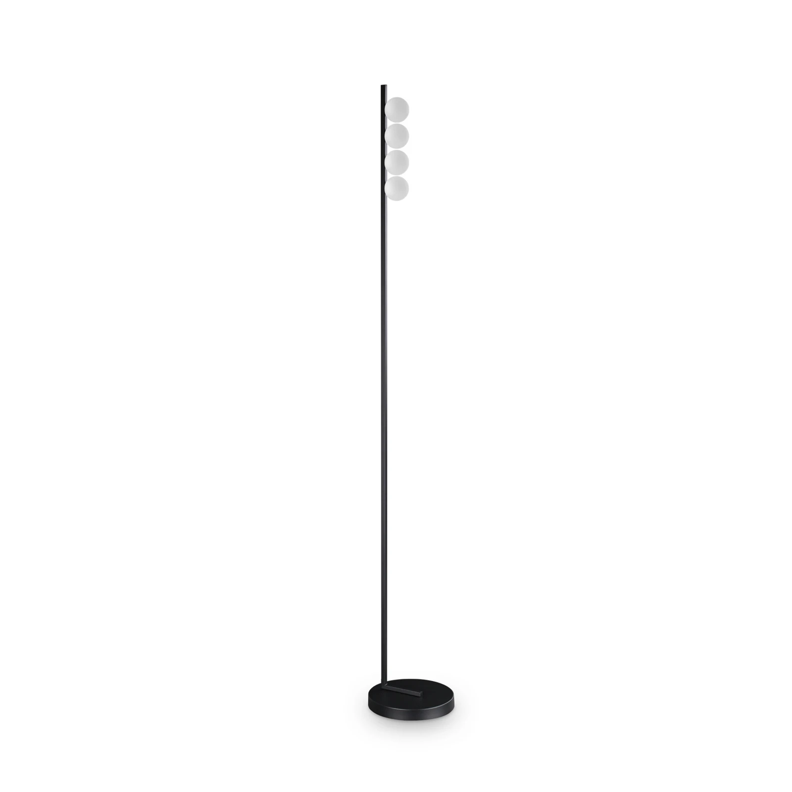 IDEAL LUX LED stāvlampa „Binomio“, melna, 155 cm, metāla, 4 lampas