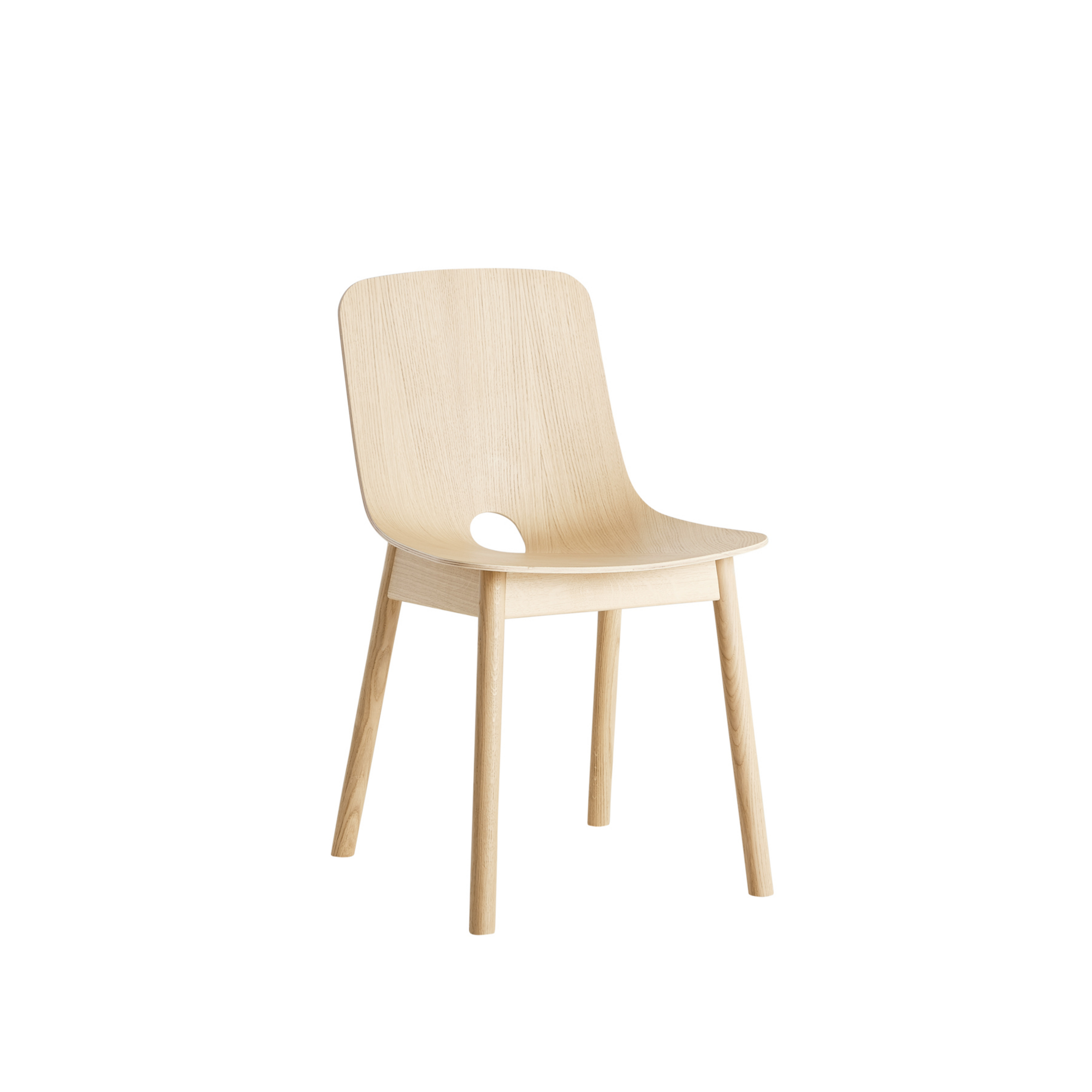 Mono stolica, svijetlo drvo, visina 78 cm, hrast - Woud