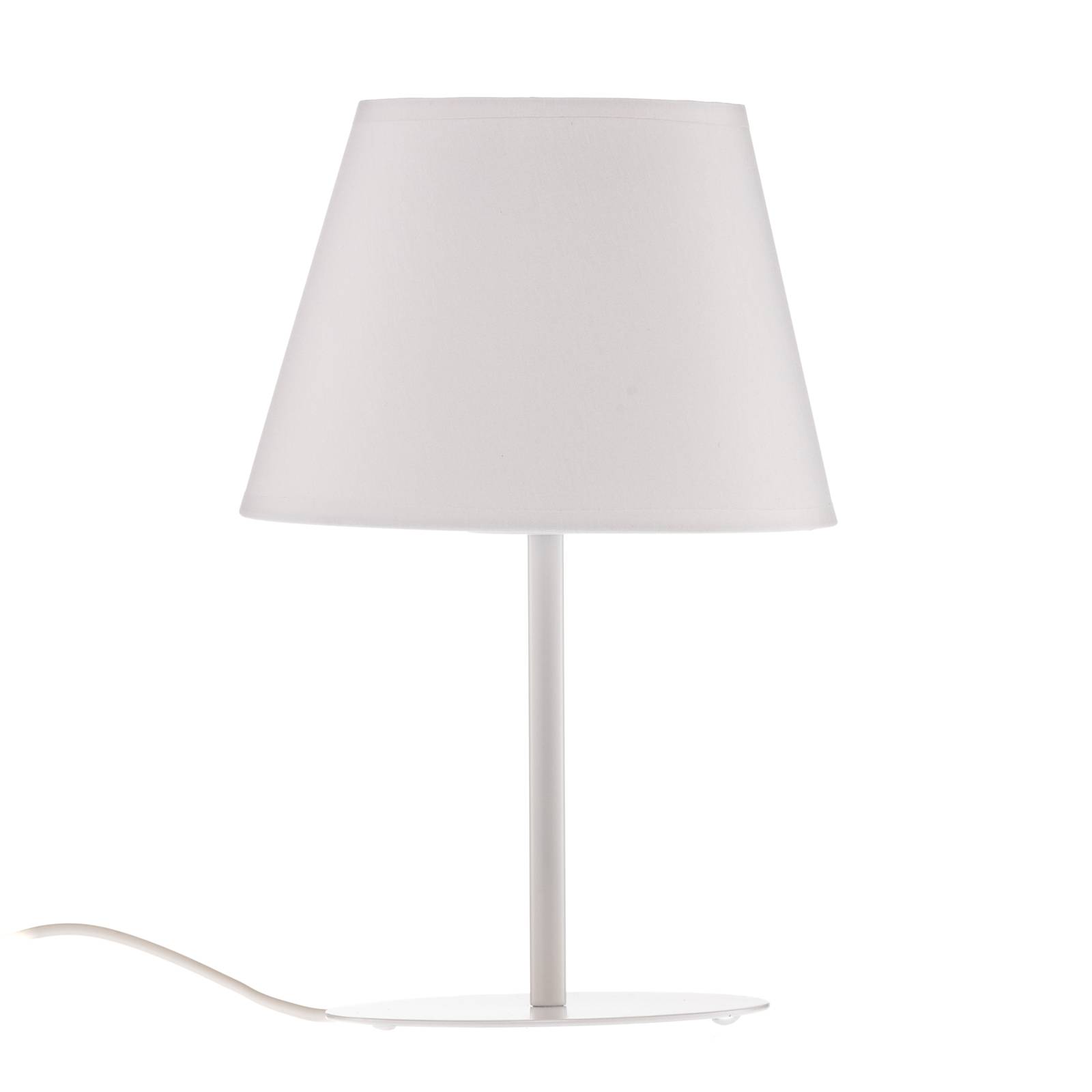 Euluna Lampe à poser Soho conique hauteur 33 cm blanche