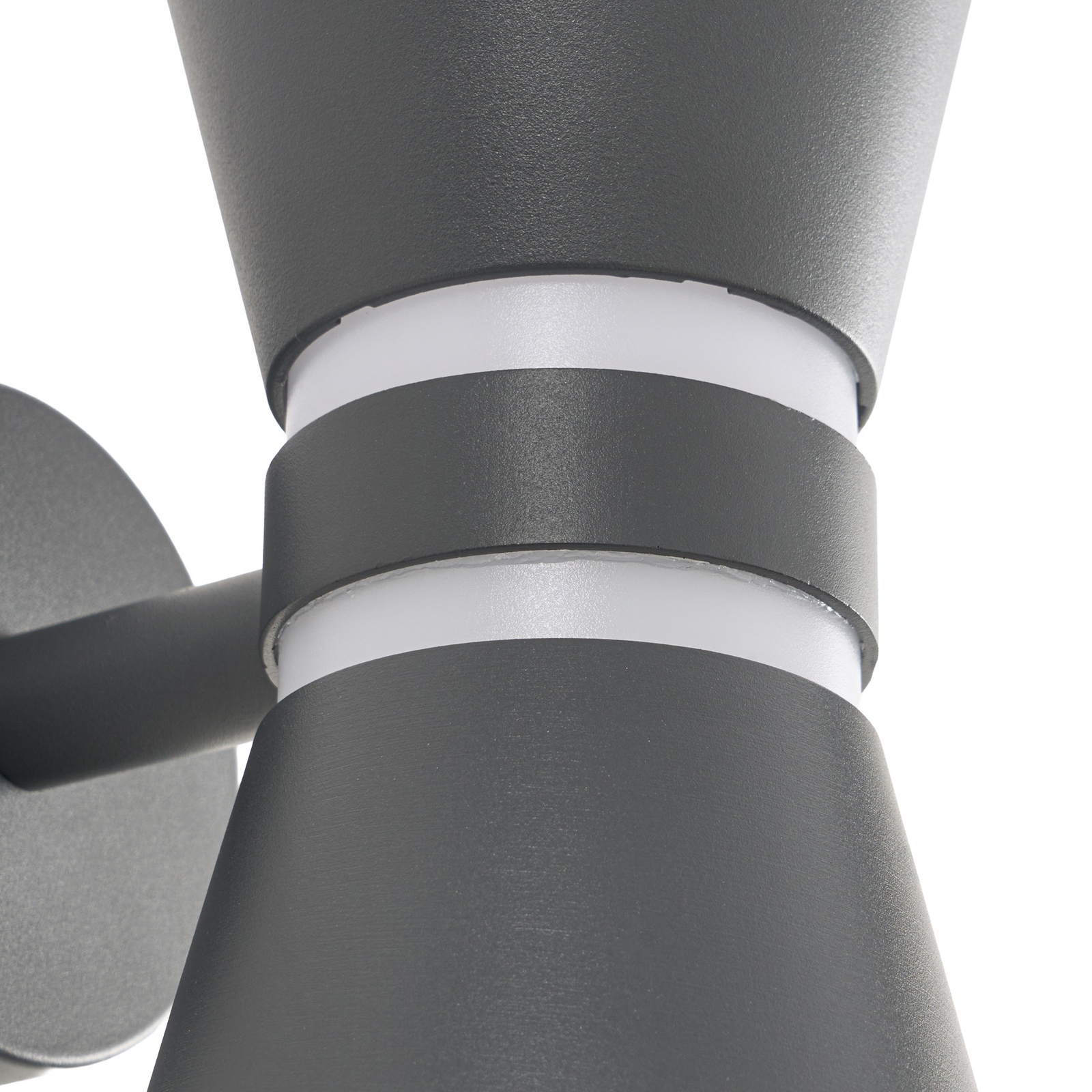 Lucande LED външна стенна лампа Meravi, антрацит, 2-лампова, IP44