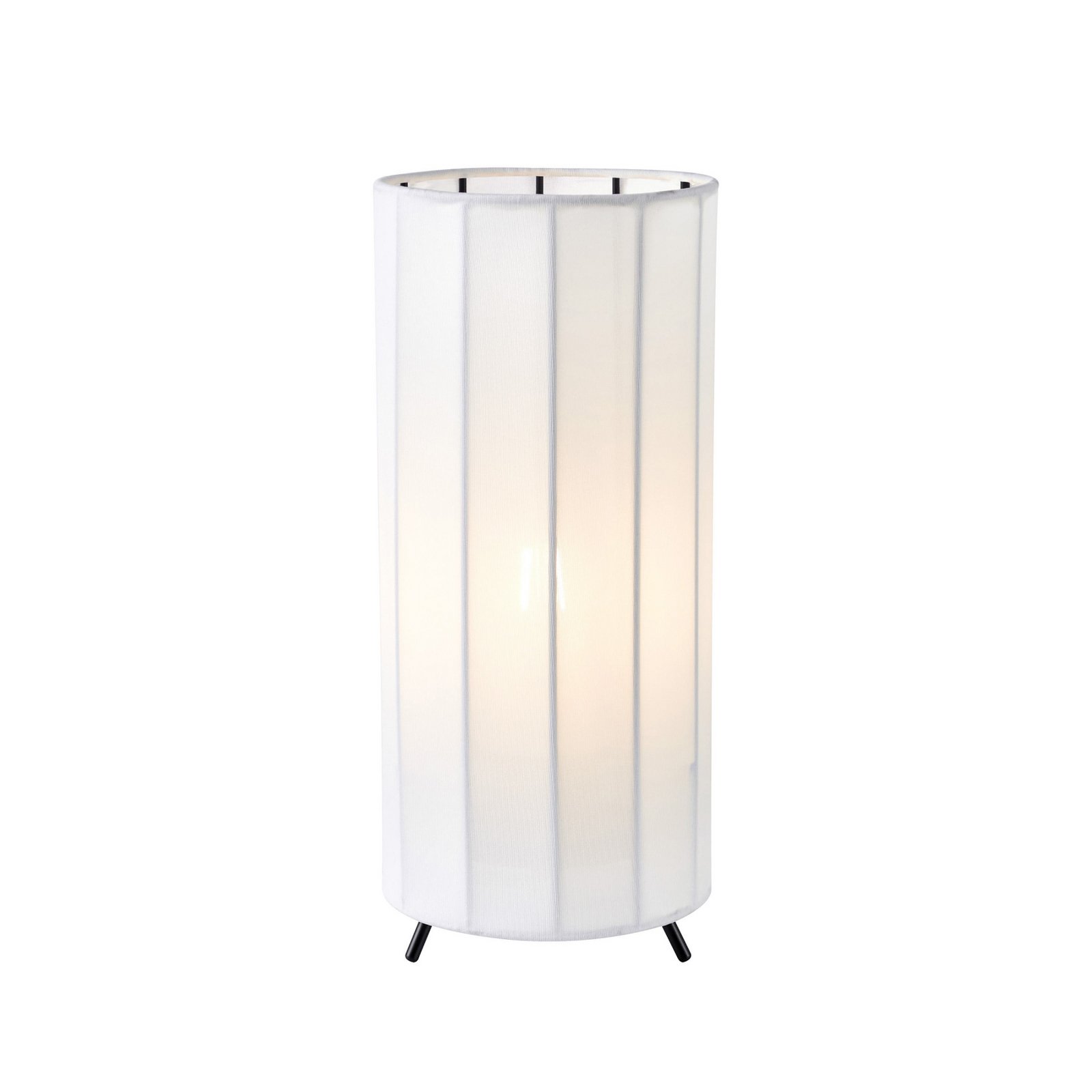 Lampada da tavolo Hikari, Ø 14 cm, bianco/nero, tessuto/metallo