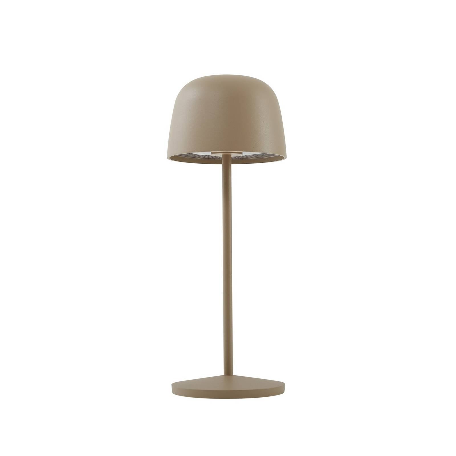 Lindby LED-Akku-Tischleuchte Arietty, beige, dimmbar, IP65