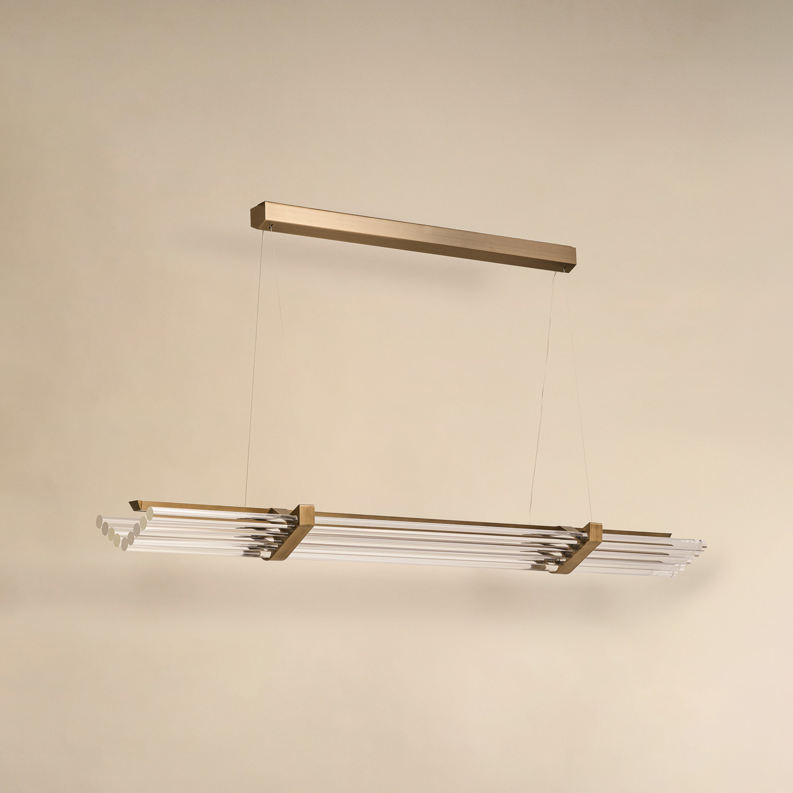 Lampada LED a sospensione Seagull, lunghezza 160 cm, color bronzo - DCW