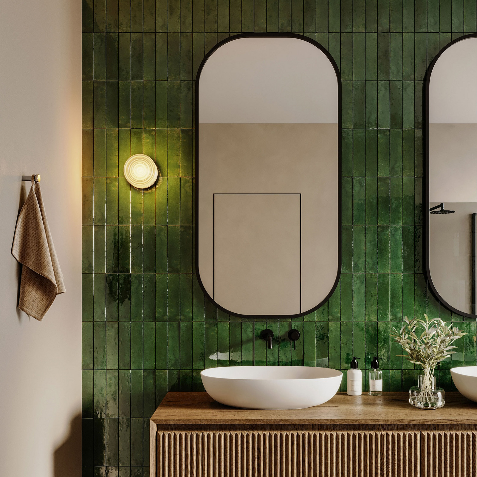 Wever & Ducré Lighting WEVER & DUCRÉ Aplică de perete LED Hajo negru/transparent temperatură de - Baie - Modern - negru transparent - Sticlă