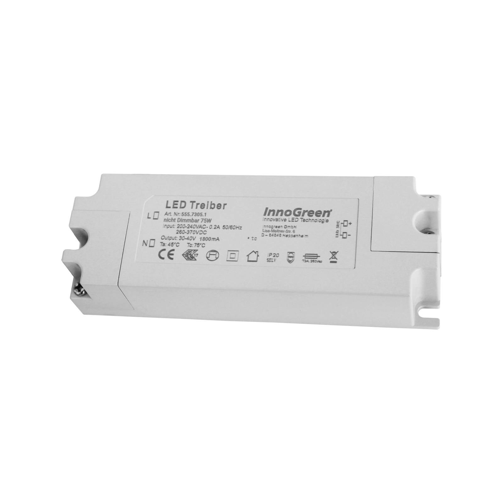 InnoGreen -LED-muuntaja 220–240 V(AC/DC) 75W