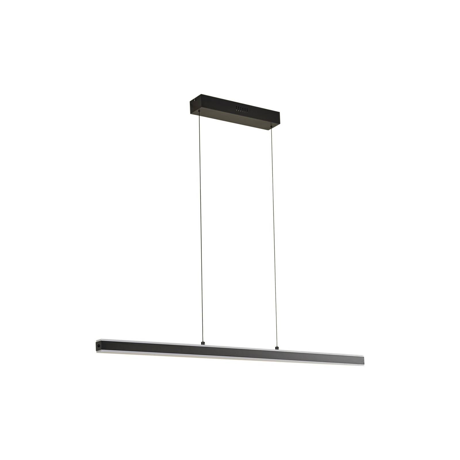 Lucande LED-Hängeleuchte Pendolo, schwarz, Aluminium, 120 cm