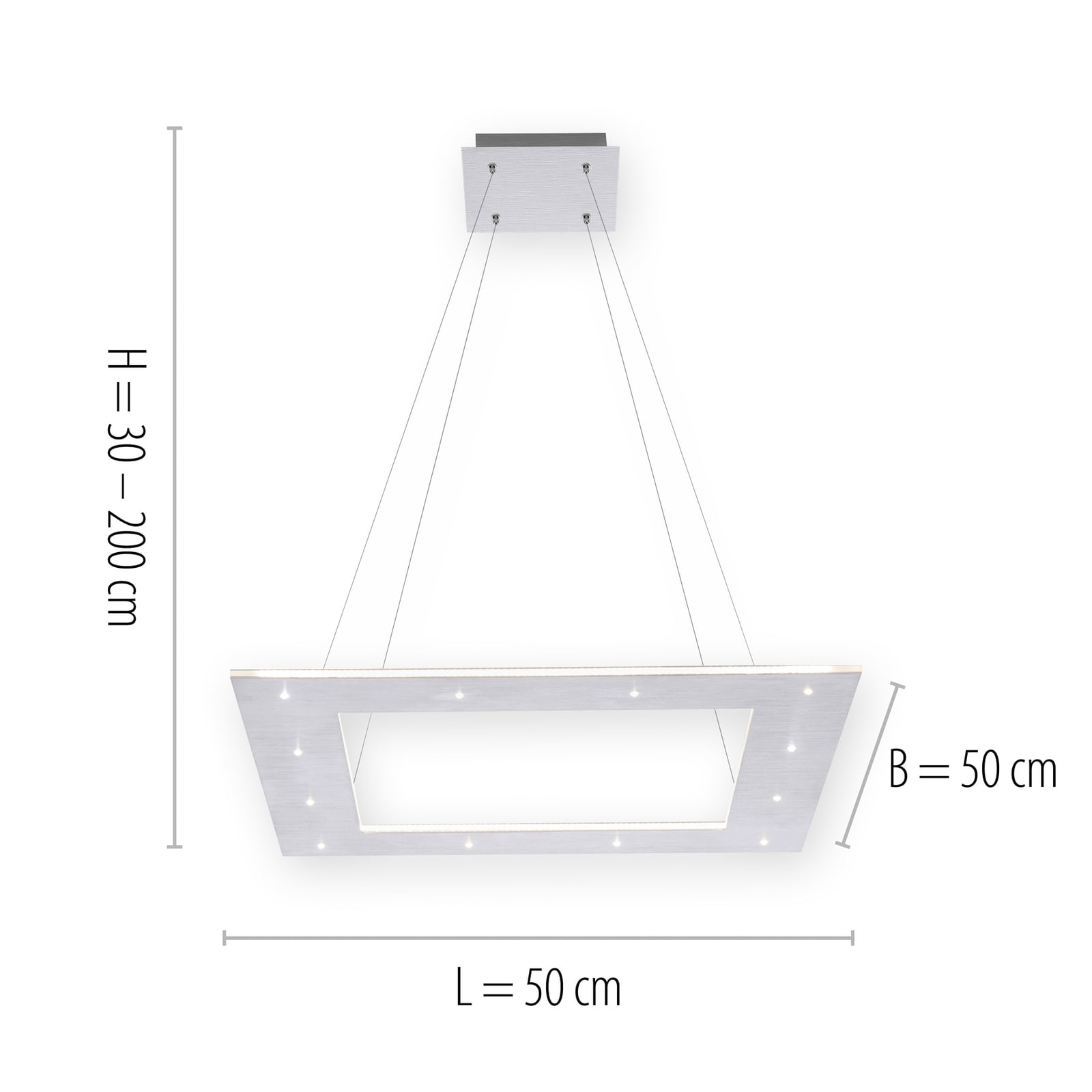 Cosmo LED-Hängeleuchte, alu, 50cm, CCT, Fernbedienung - PURE Cosmo LED-Hängeleuchte, alu, 50cm, CCT, Fernbedienung - PURE