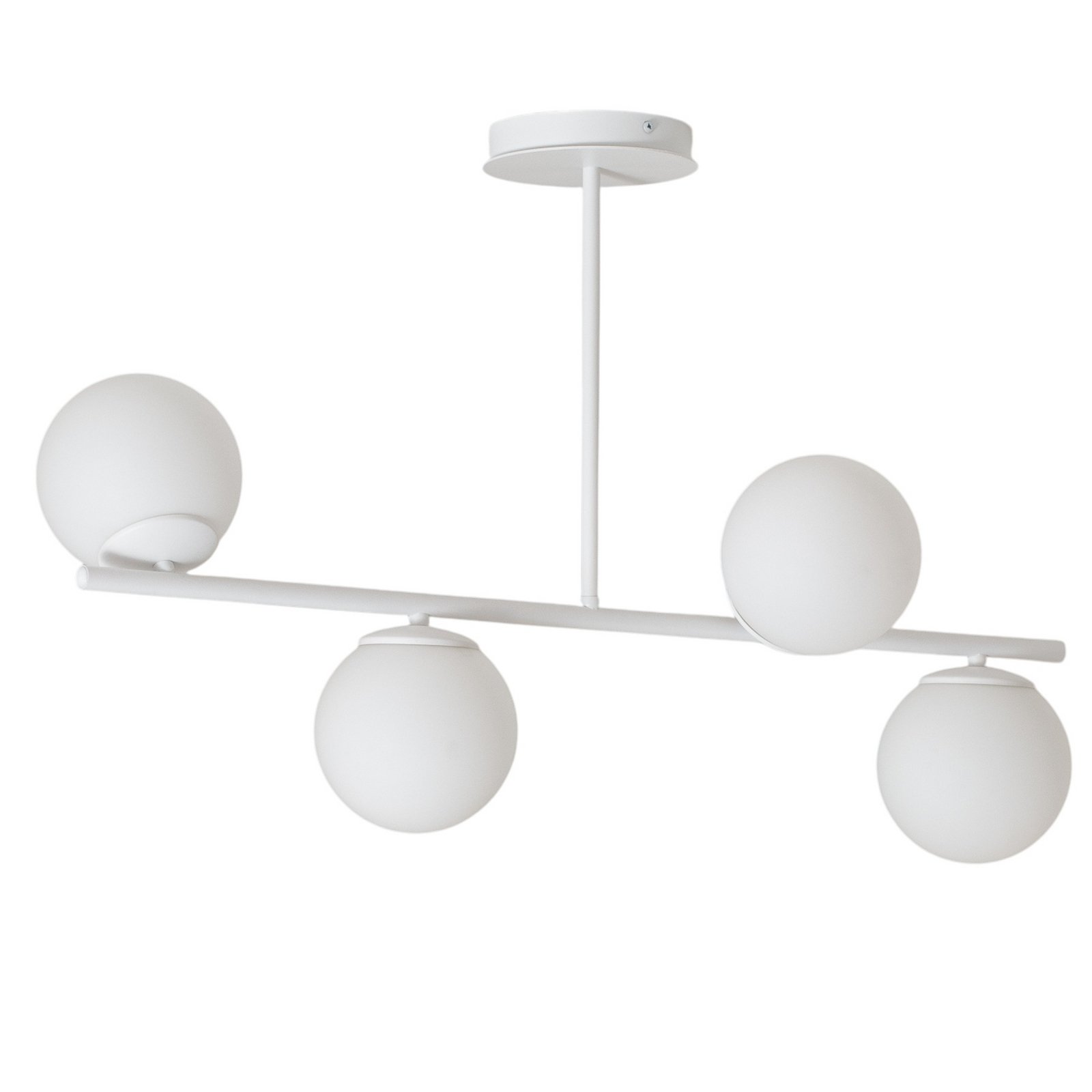 Lámpara de techo Kabo, 1 brazo, blanco, 4 luces