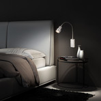 Tusi LED wall light, flexible arm, touch function