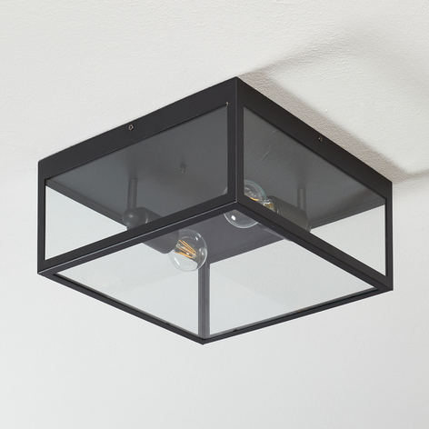 Hoekige vintage plafondlamp Charterhouse