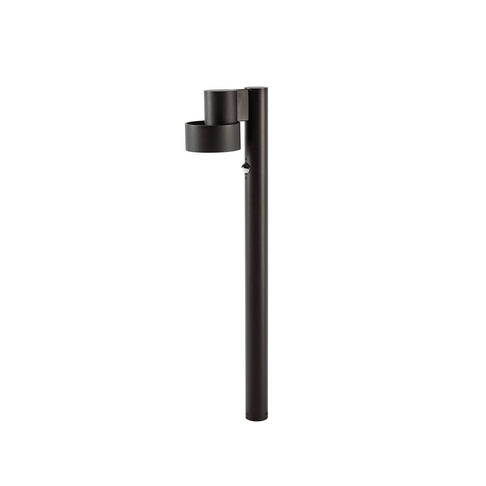 Lucande LED-Wegelampe Elune, schwarz, Sensor, IP44, 77 cm
