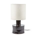 BLACK-BEIGE CATHERINE bordlampe, stentøj, tekstil, højde 47 cm, E27 – Serax