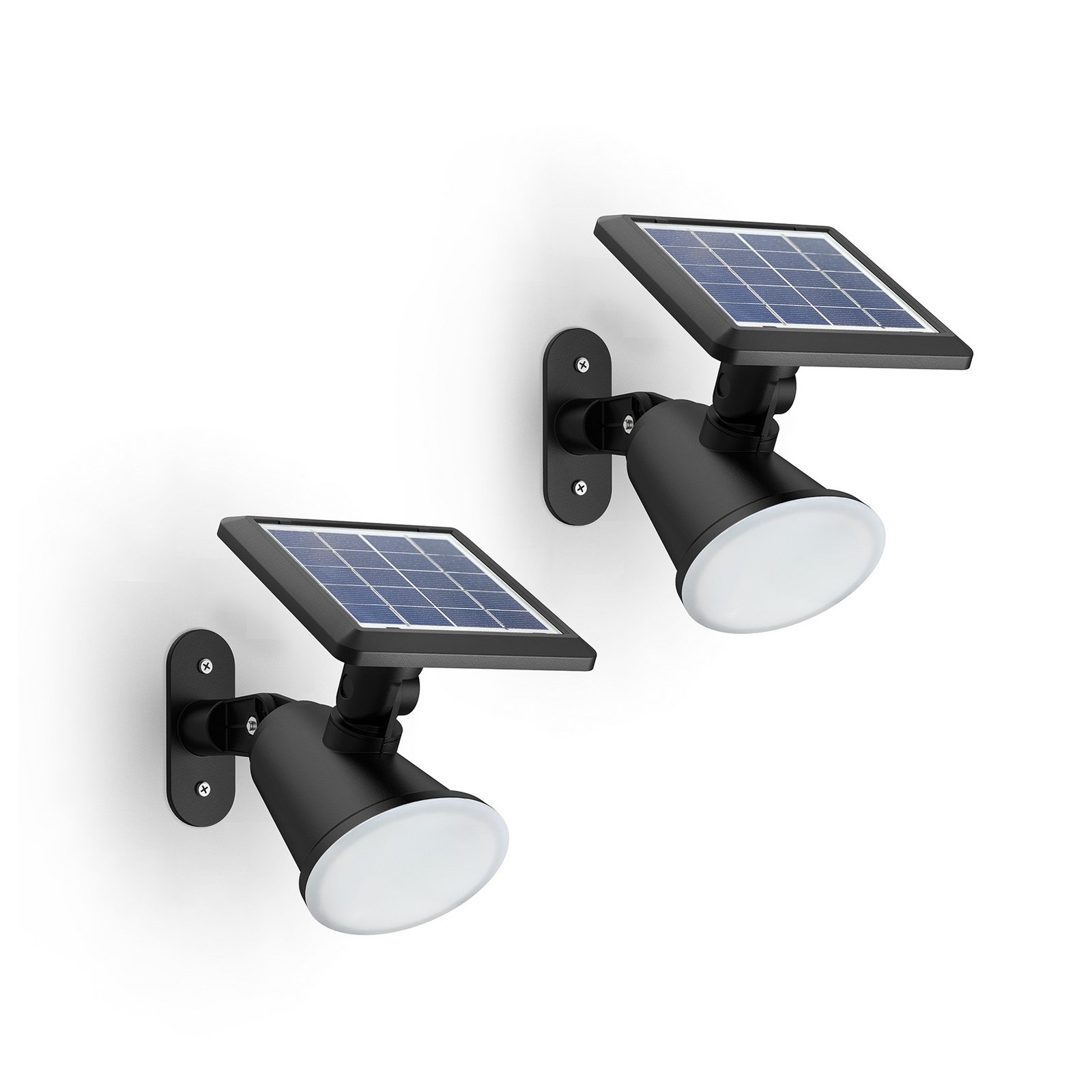 Philips LED слънчева стенна лампа Jivix, 2 броя