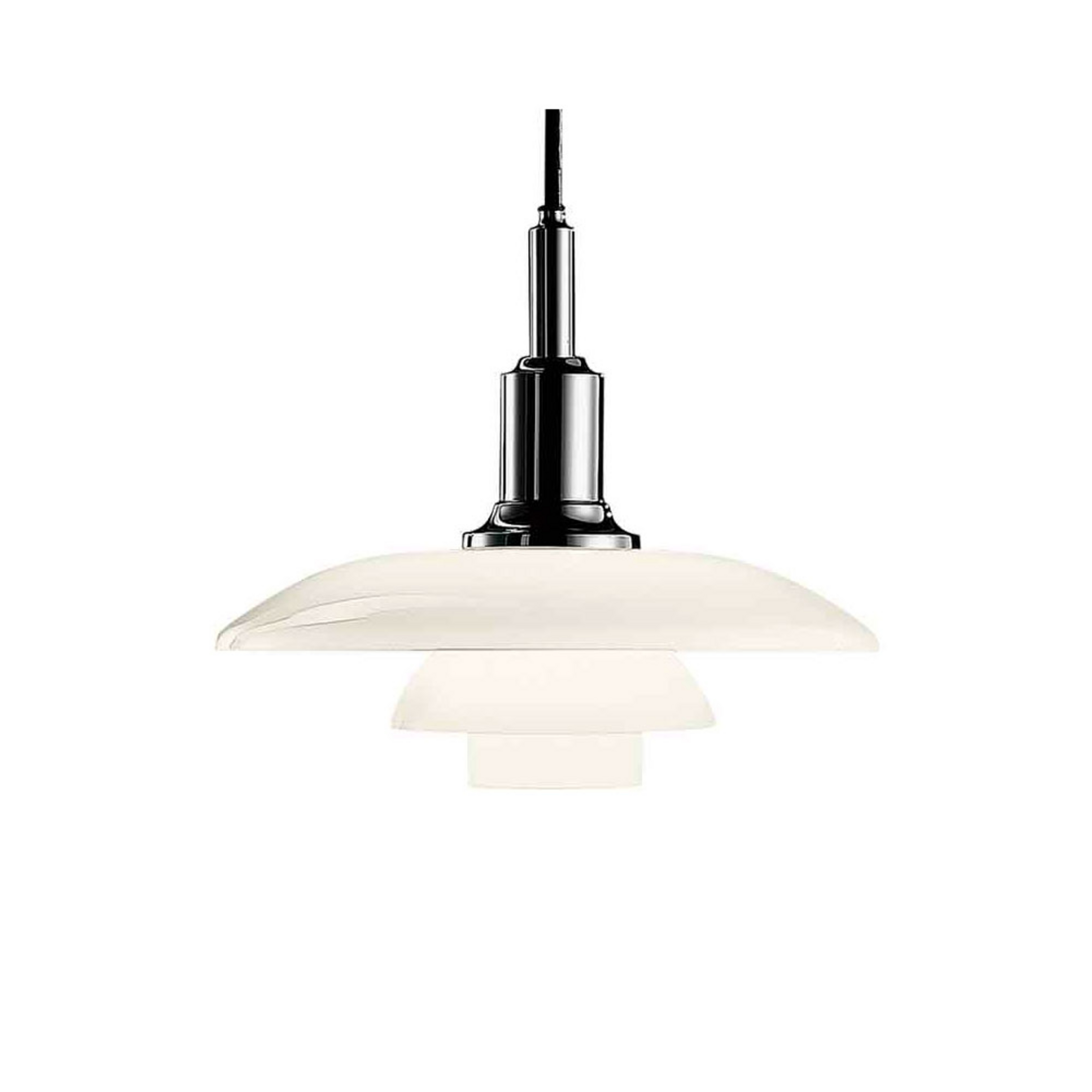 PH 3/2 Suspension High-Gloss Chrome-Plated - Louis Poulsen