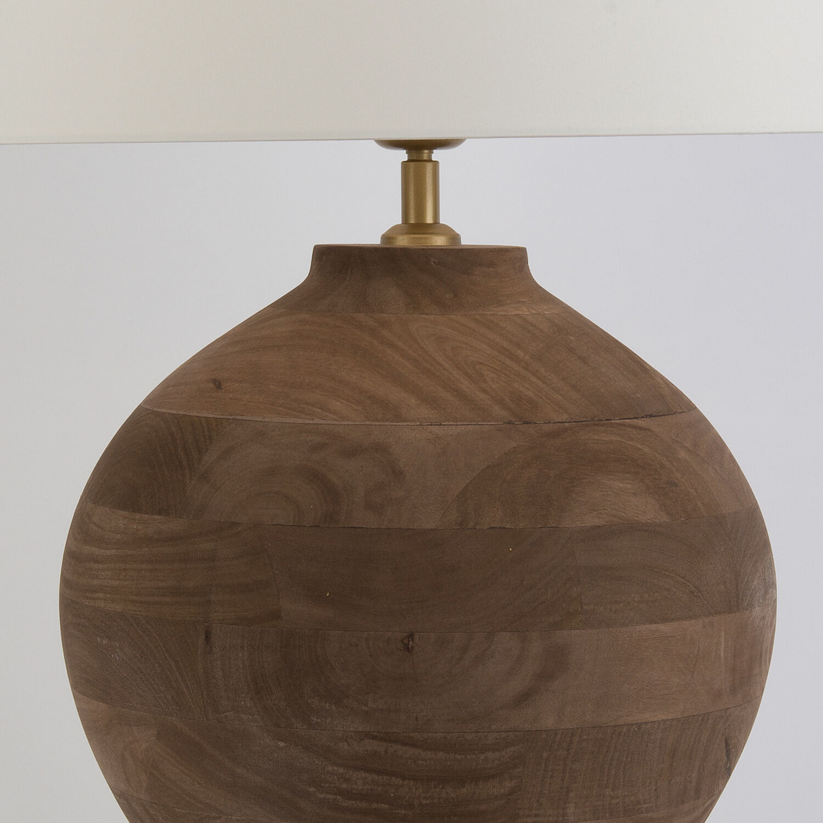Bordlampe SORATTE, natur/ecru, høyde 48 cm, mangotre, E27