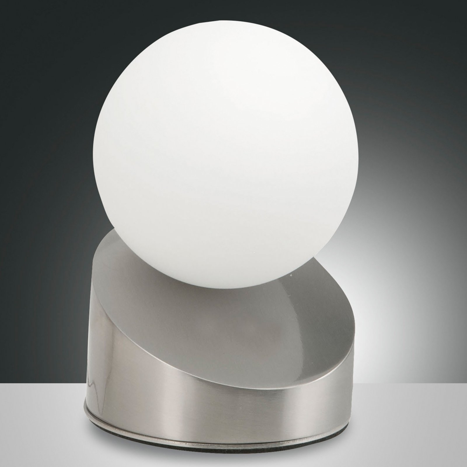 LED-bordslampa Gravity, nickel