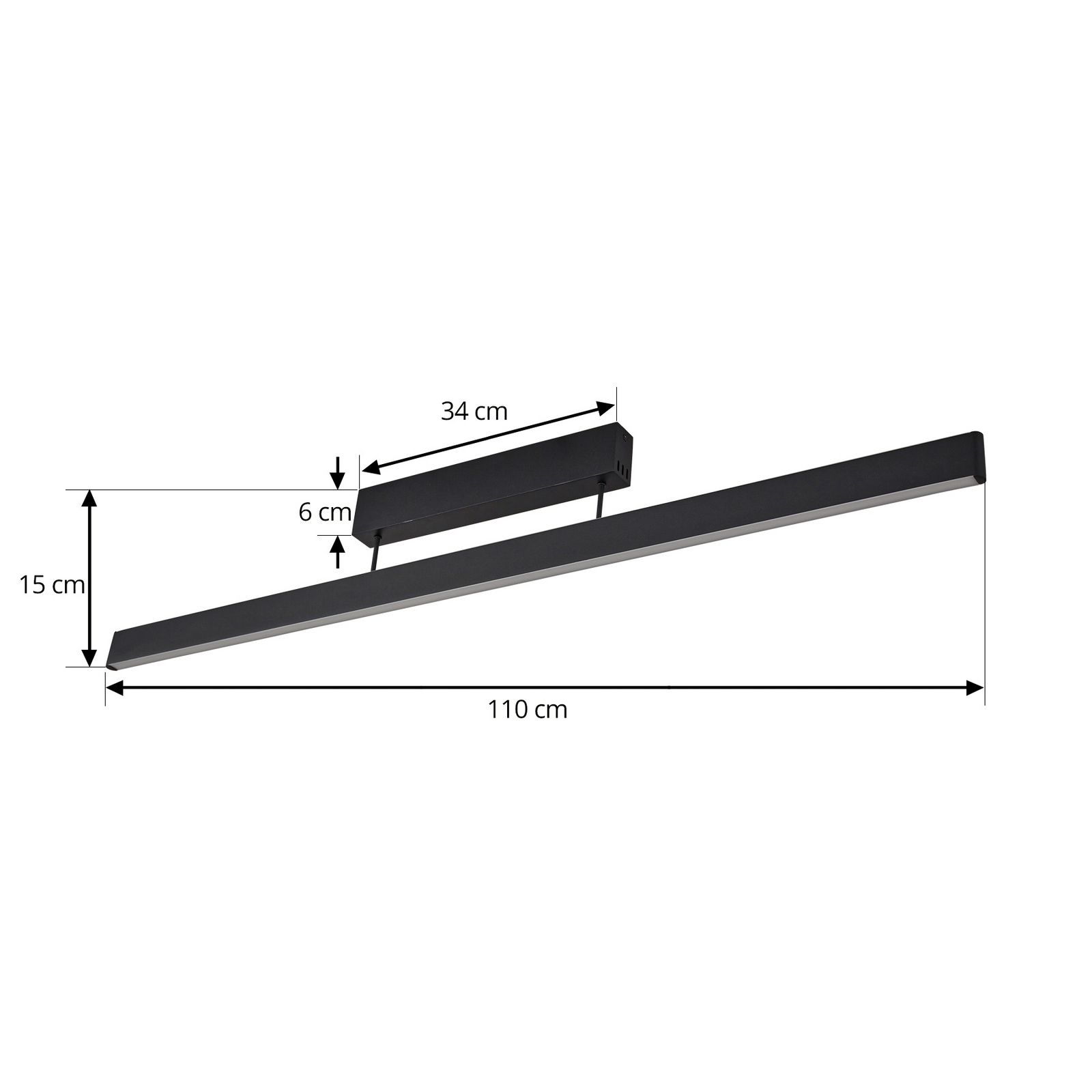 Lucande Candeeiro de teto LED inteligente Mylosh, preto, CCT, Tuya