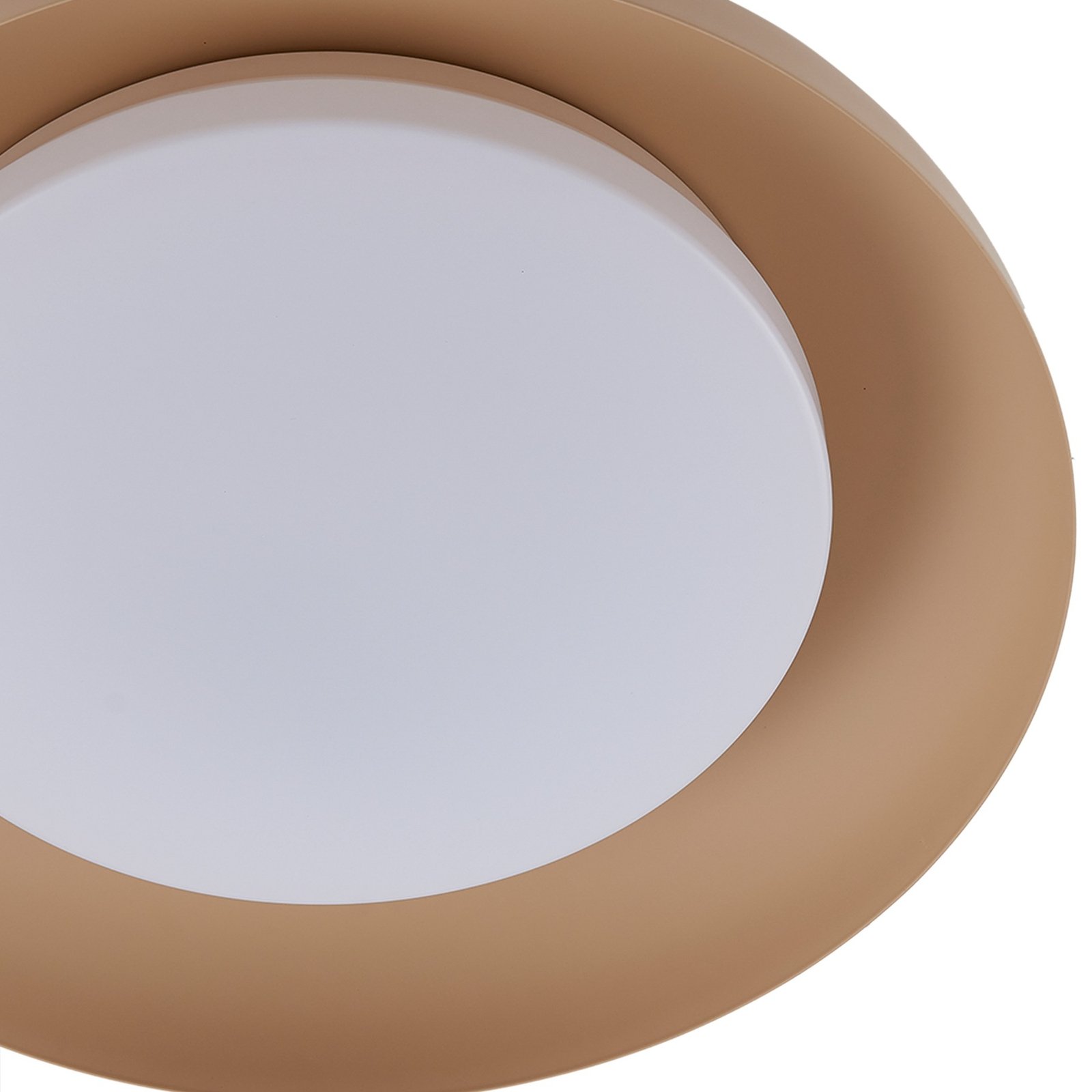 Lindby Plafonnier LED Florie, beige, PC, Ø 40 cm