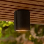 Kyklop Ripple ceiling light, black, aluminium, GU10