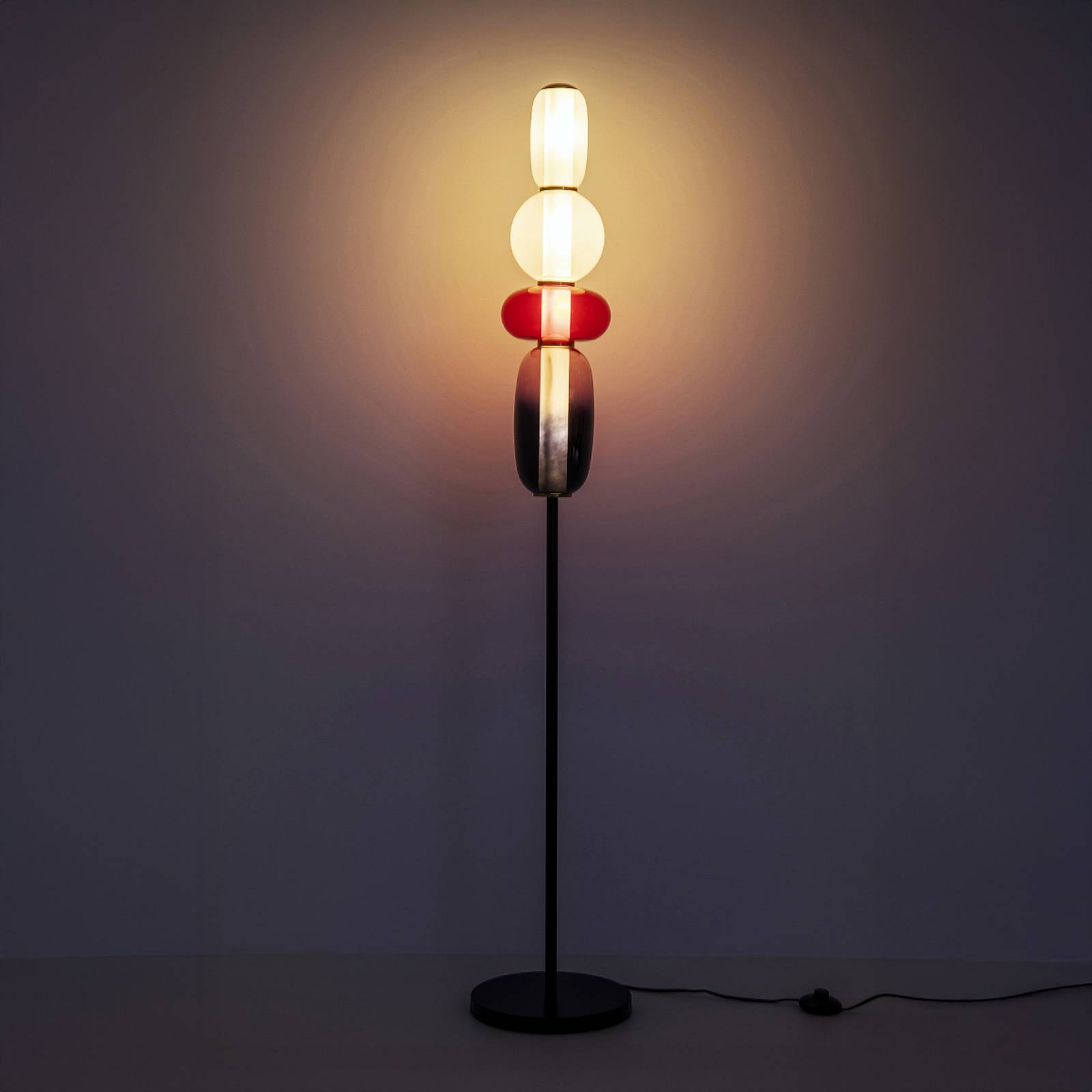 KARE Stehleuchte Sugar, mehrfarbig, Glas, 150 cm, G9 günstig online kaufen