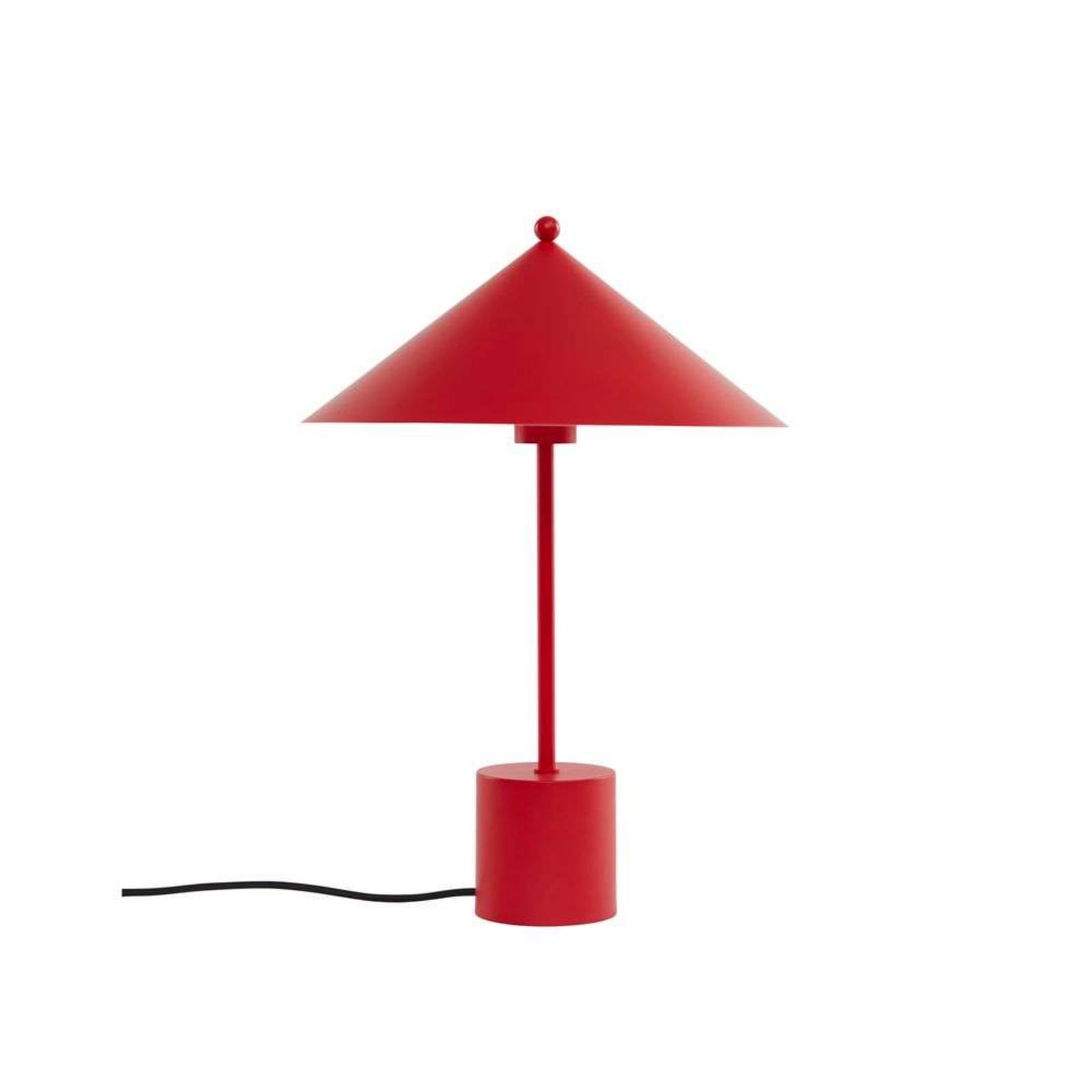 Lampa stołowa OYOY Living Design „Kasa”, czerwona, metalowa, E14