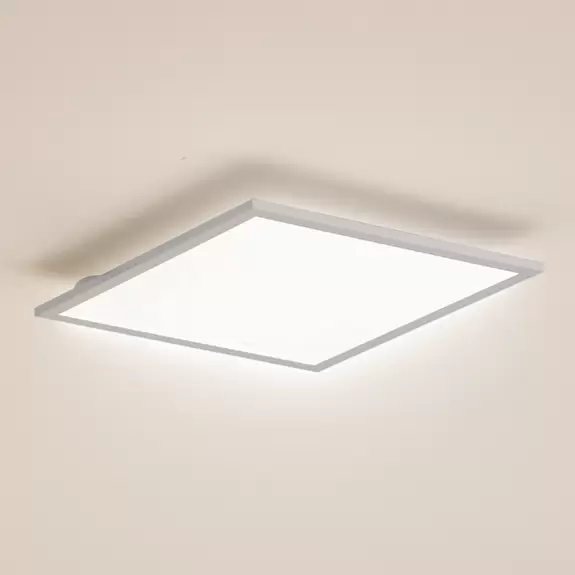 Lampenwelt Lindby LED-Panel Enhife, weiß, 39,5 x 39,5 cm, Aluminium