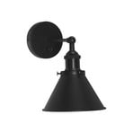 PR Home Wandlampe Anton mit Stecker, 18 cm, Dimmer, schwarz