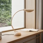 Lucande stolní lampa Rivera, béžová, kov, kámen, 51 cm, G9
