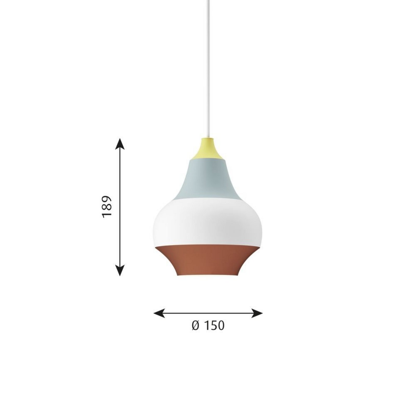 Cirque Lustră Pendul Ø150 Yellow Top - Louis Poulsen