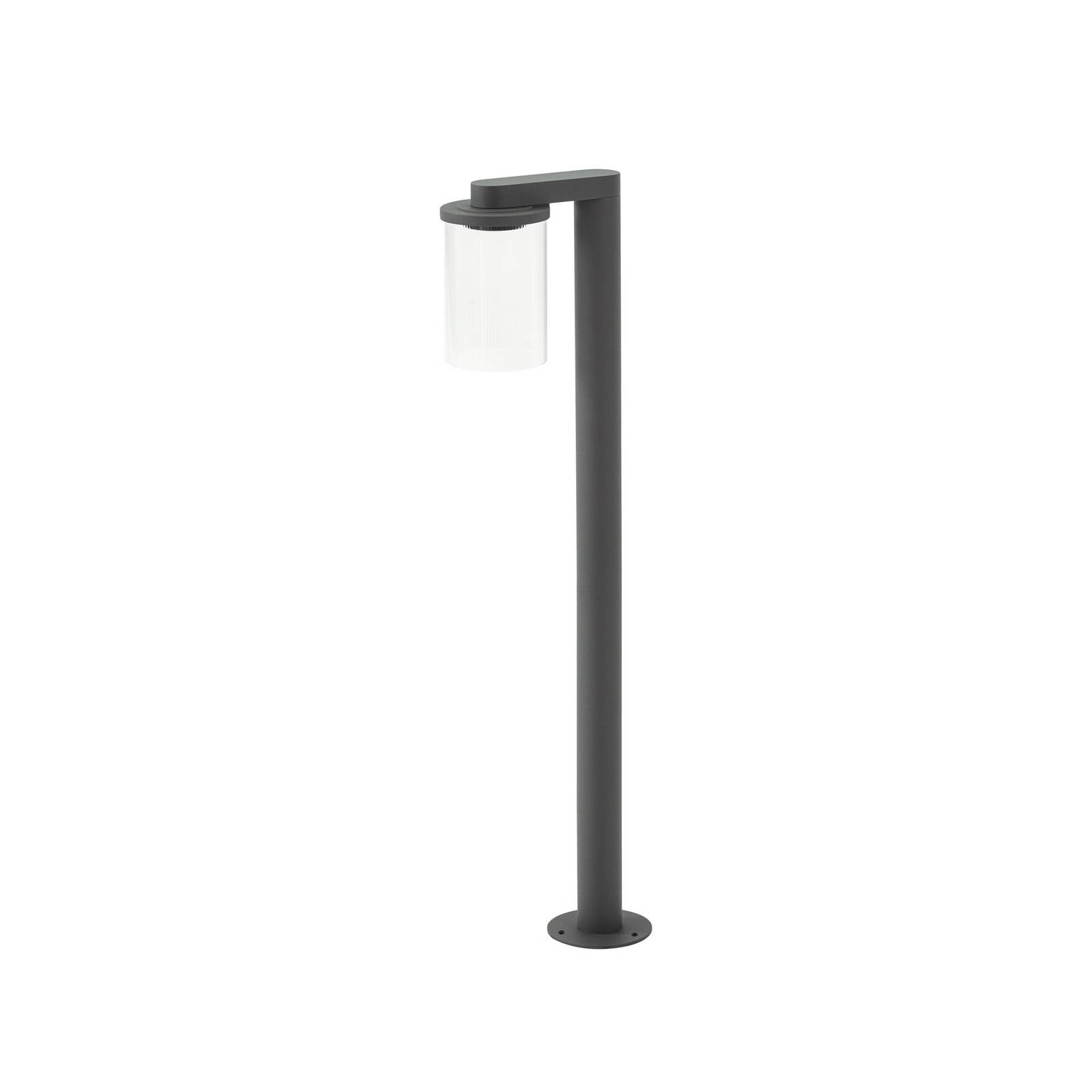 Lucande LED-Wegeleuchte Beelia, anthrazit, 90 cm, geriffelt