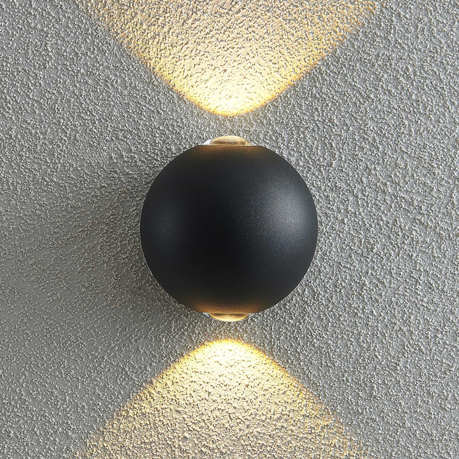 Lindby Esmani applique LED ronde 2 l., gris foncé