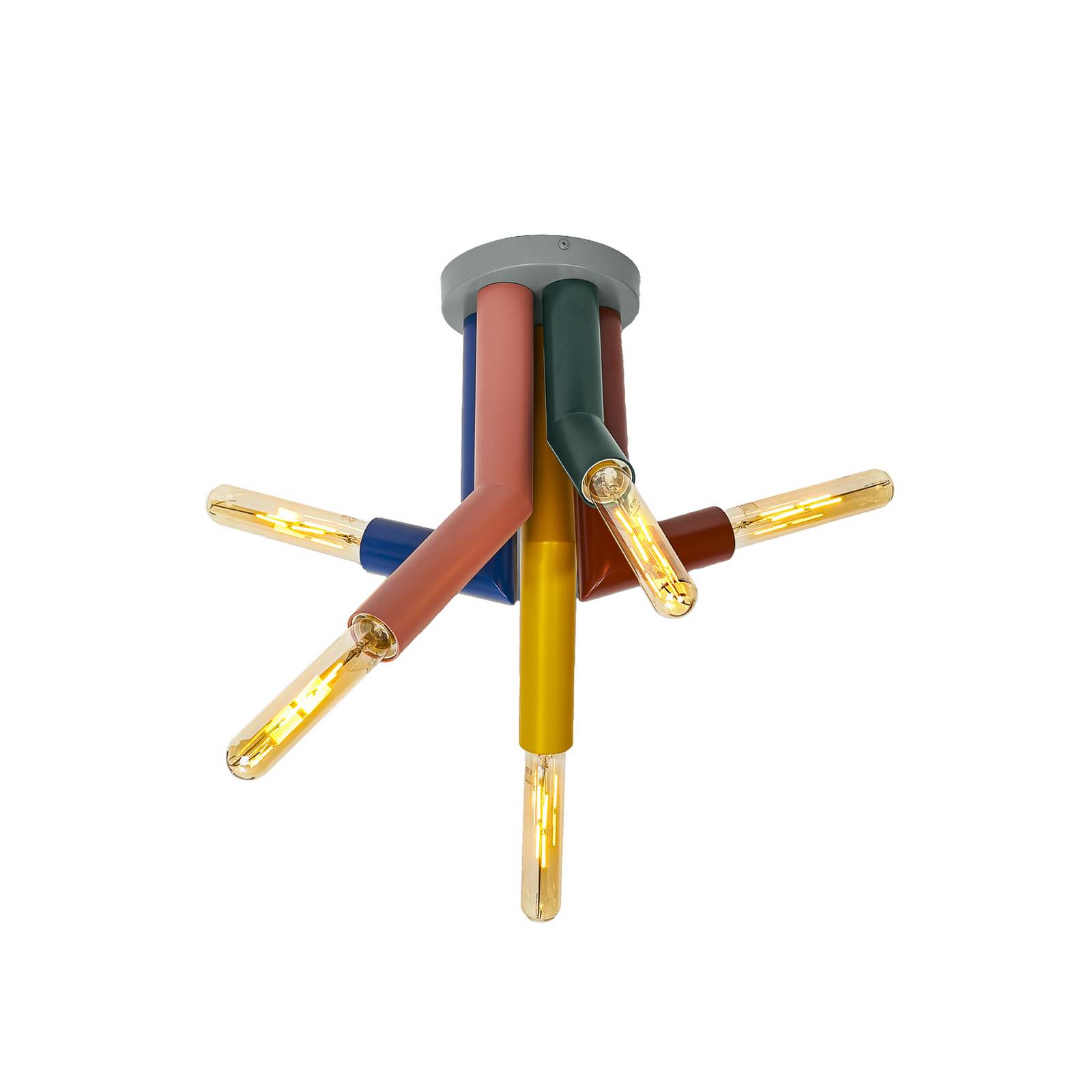 OSRAM Deckenleuchte Decor Straw, 5-fl., Stahl, bunt, E27