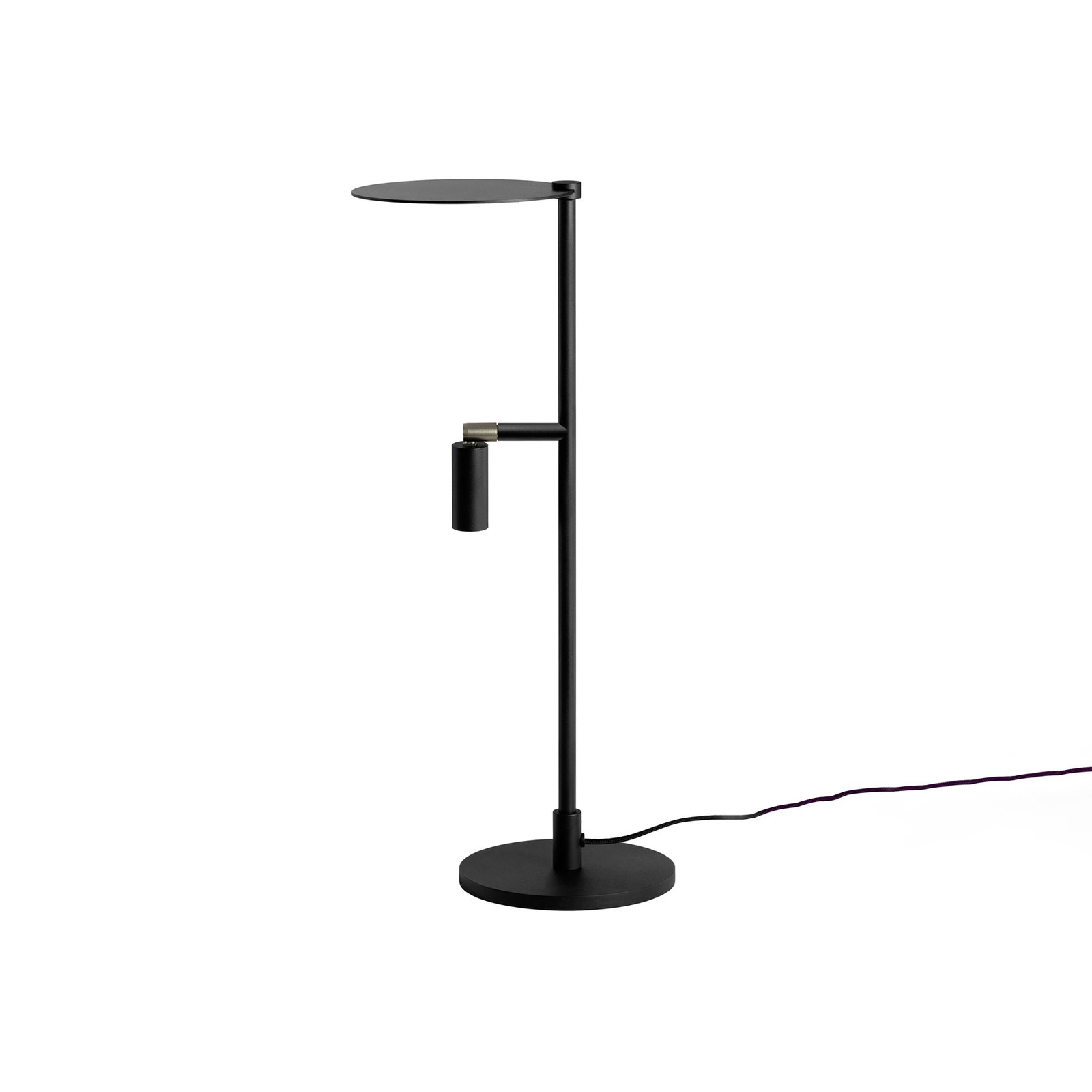Kelly LED table lamp, adjustable spot black/nickel