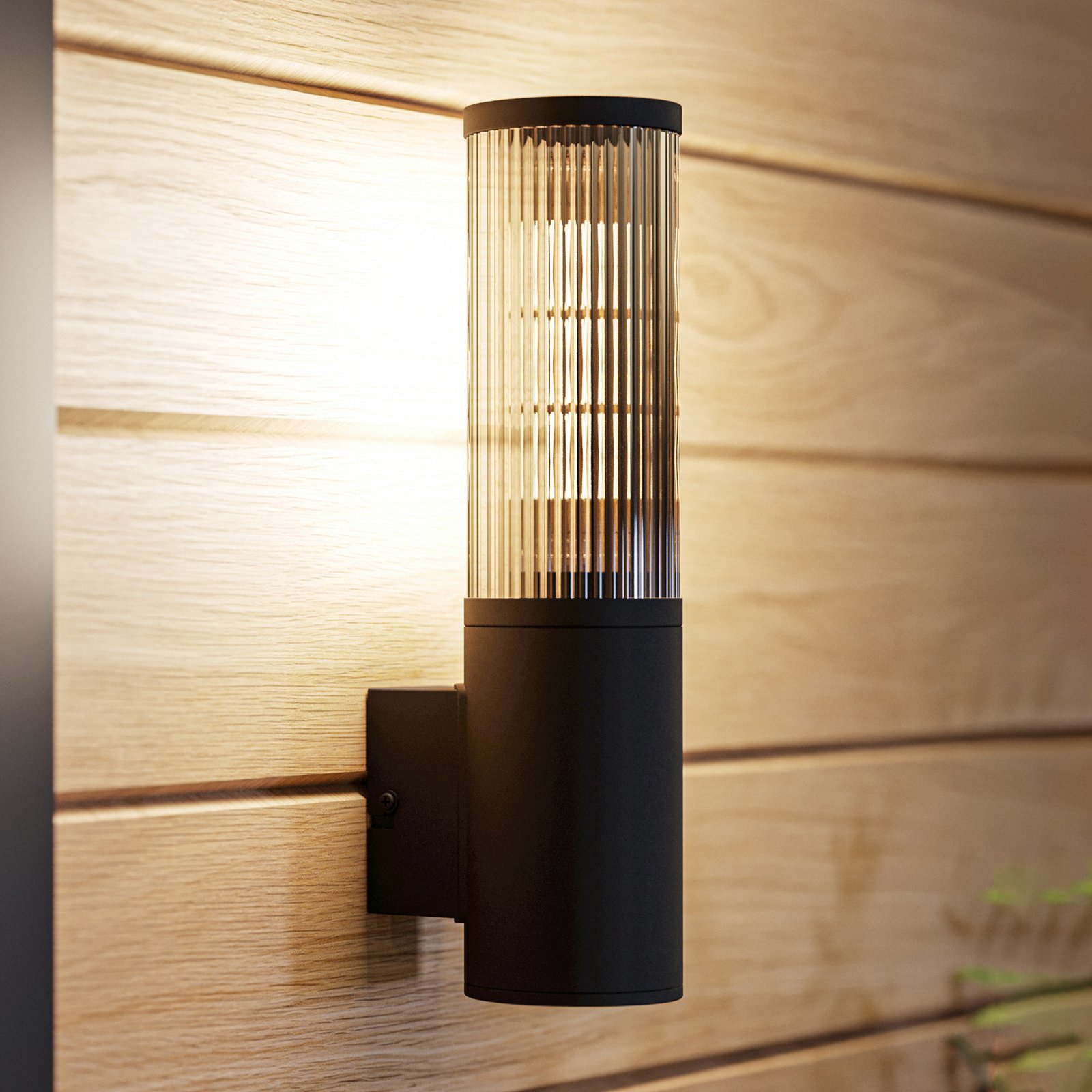 Salle lauko sieninis šviestuvas, aukštis 31 cm, juodas, aliuminis