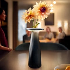 Lampada LED da tavolo Nuflair, nera, IP54, dimmerabile, 24 cm