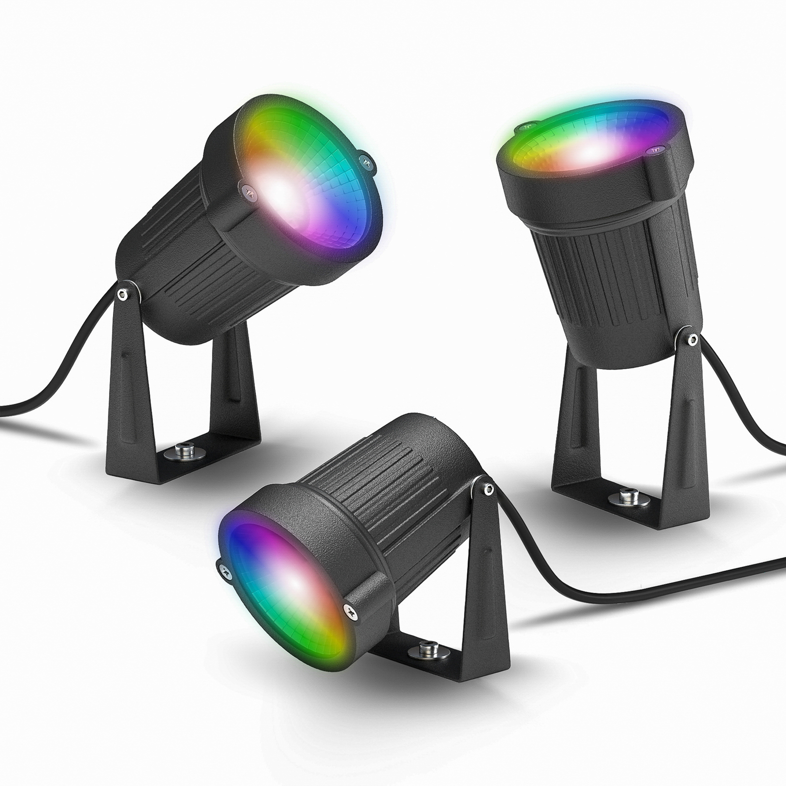 3x Innr LED-Strahler Smart Outdoor RGB mit Bridge