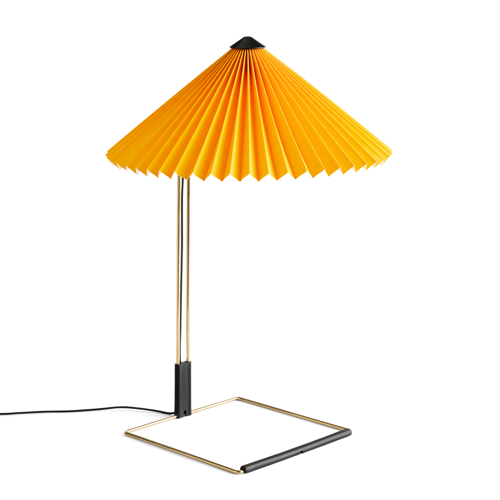 HAY Matin 380 LED-es pliszírozott asztali lámpa, sárga színben