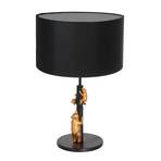 Stolná lampa Animaux 7203ZW, kov, plátno, čierna