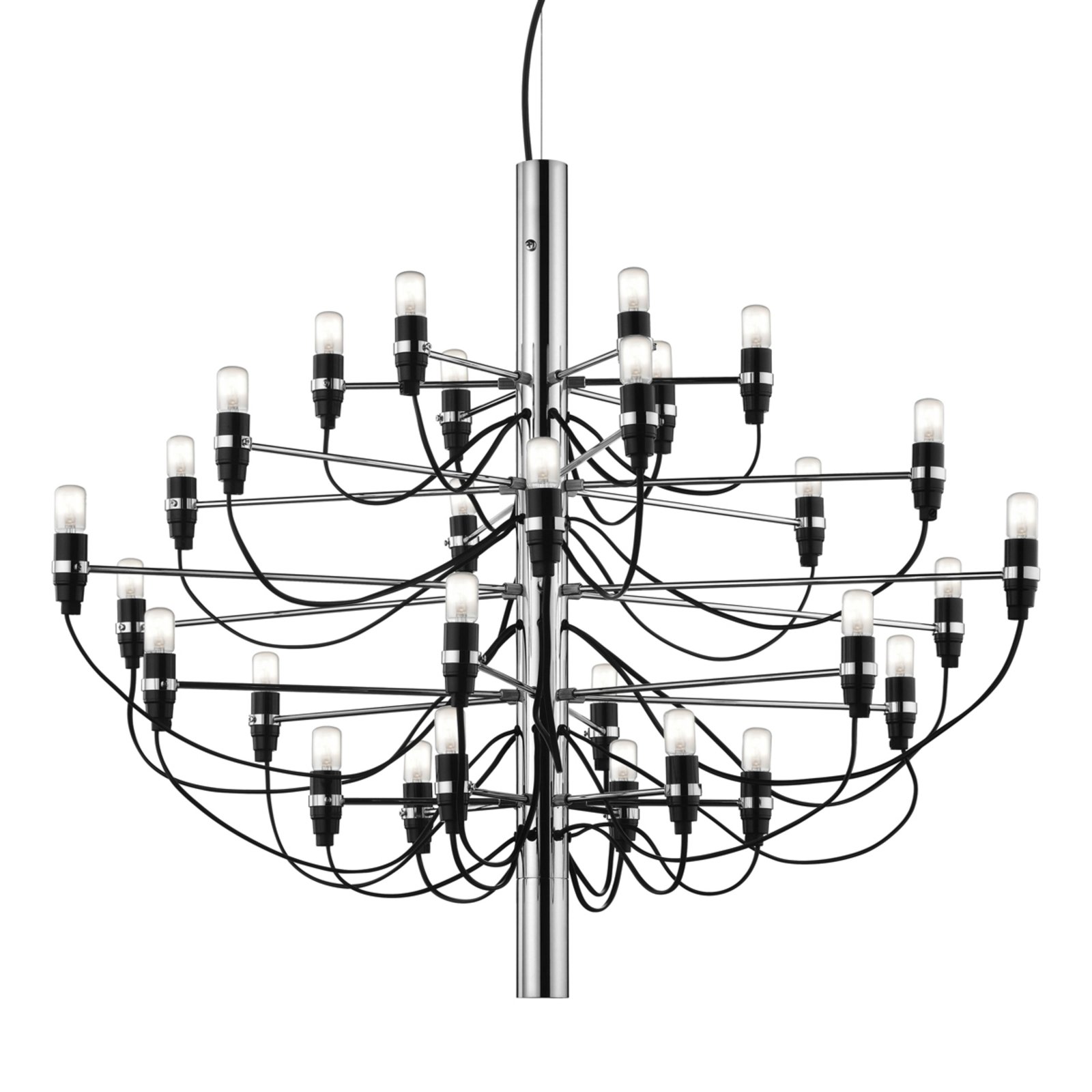 FLOS 2097 - lámpara de araña, 50 luces, cromo