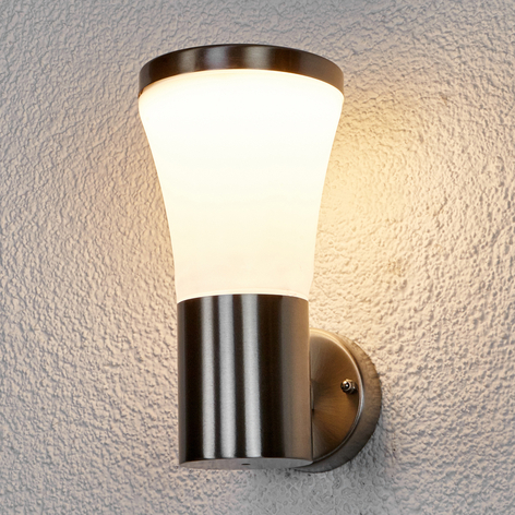 Edelstål utevegglampe Sumea med LED